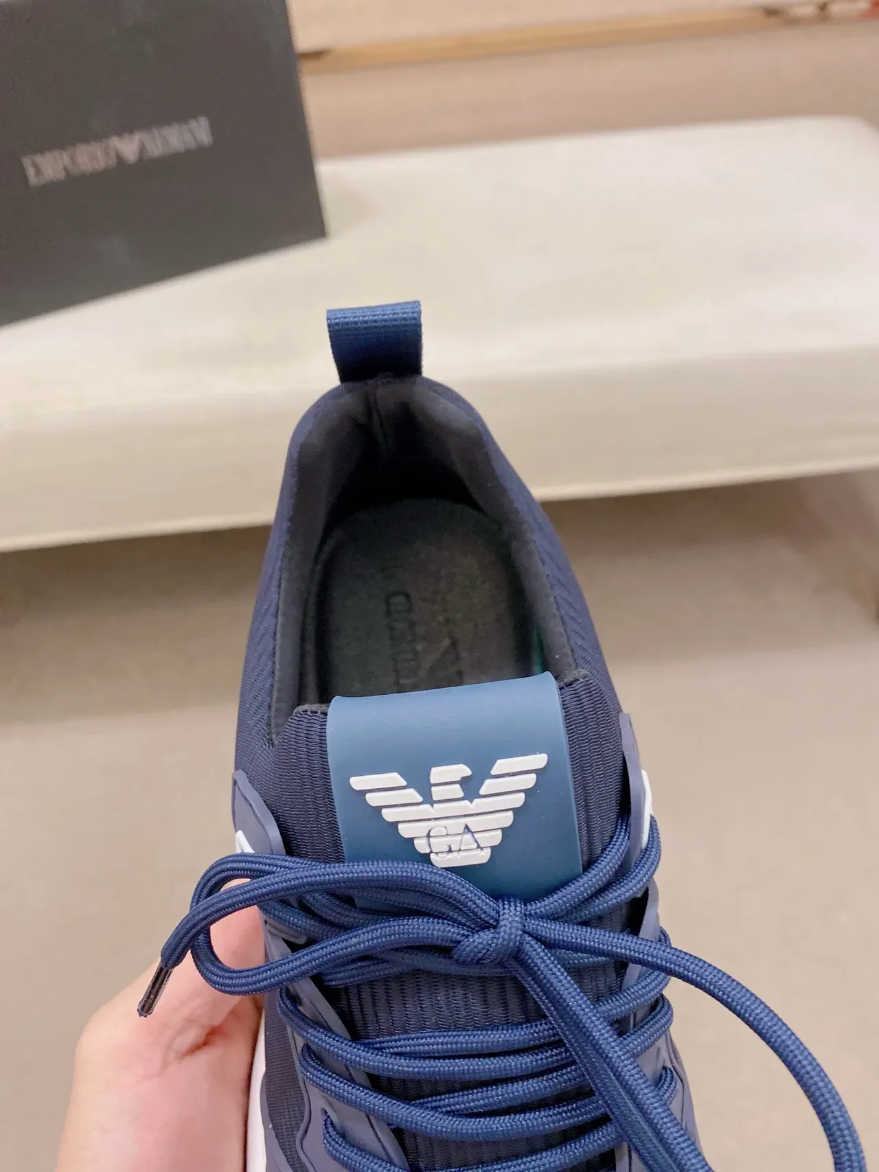 Armani Exchange Navy and White Lifestyle Sneakers 2