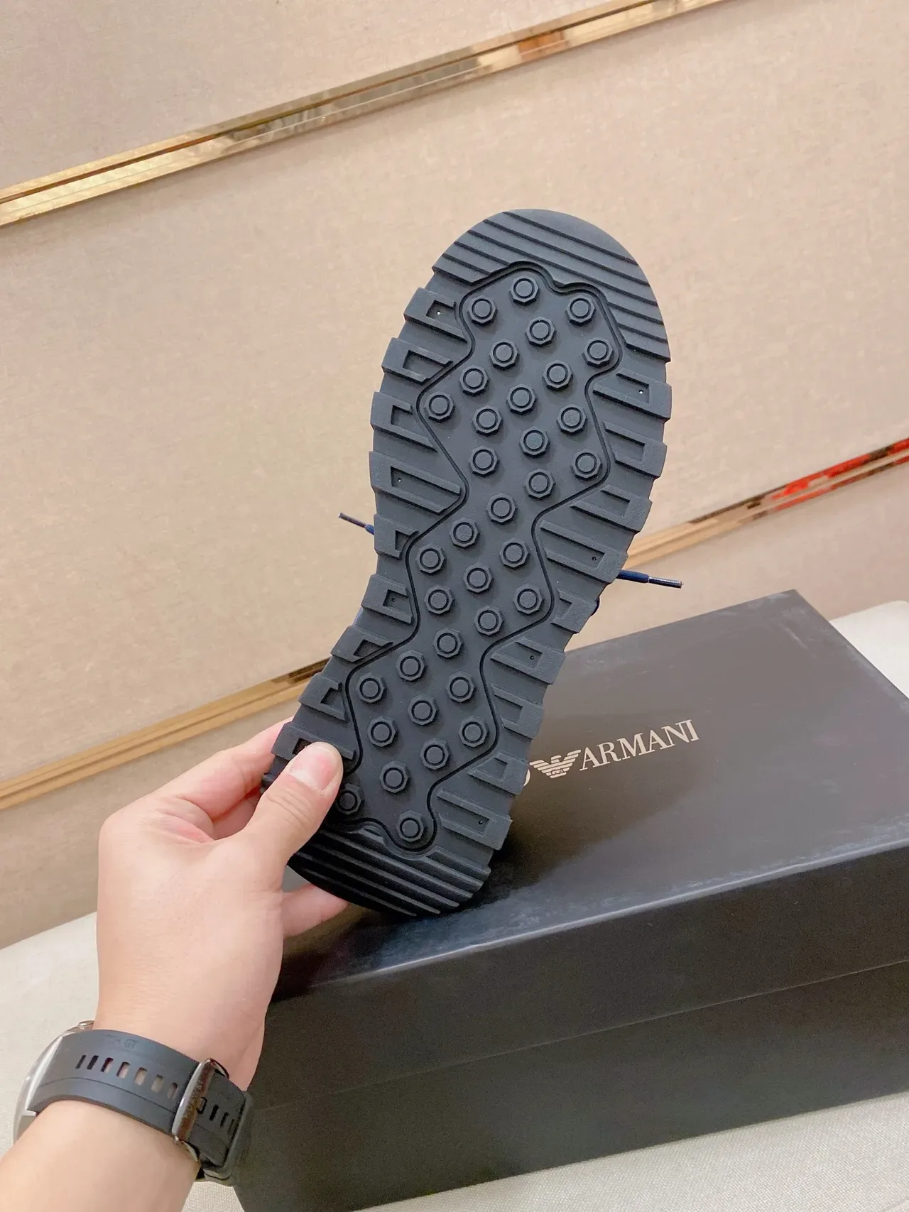 Armani Exchange Navy and White Lifestyle Sneakers 3
