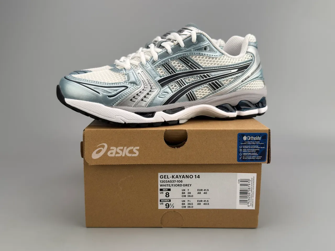 ASICS Gel-Kayano Argent Blanc Noir Chaussures de course 2