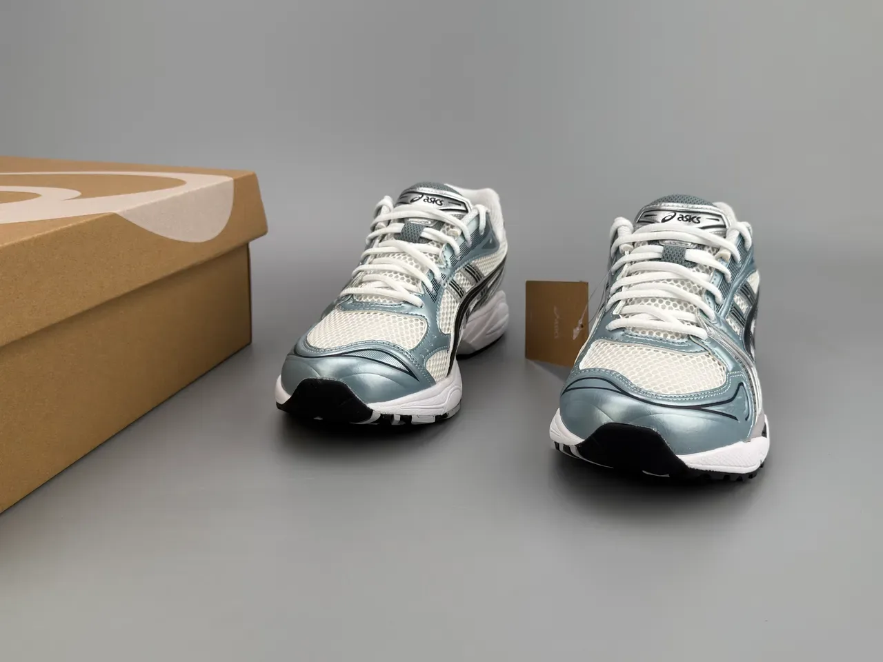ASICS Gel-Kayano Argent Blanc Noir Chaussures de course 3