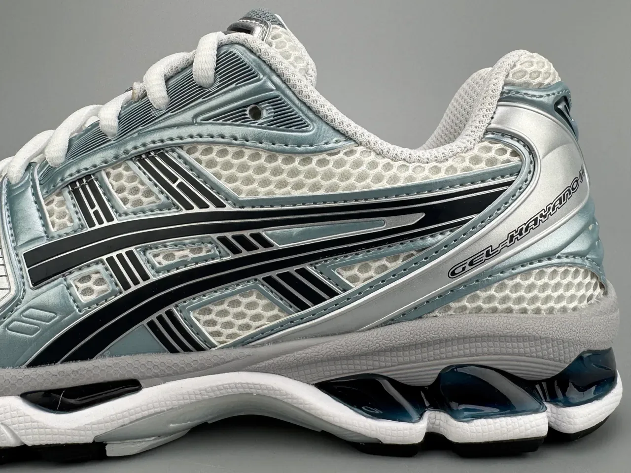 ASICS Gel-Kayano Argent Blanc Noir Chaussures de course 5