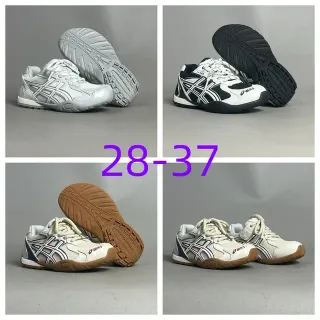 ASICS 室内球场运动鞋 白色 银色 灰色 生活方式运动鞋