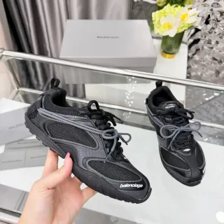 Balenciaga Black Gray Mesh-and-Synthetic Upper Sculpted Rubber Sole Lifestyle Sneakers