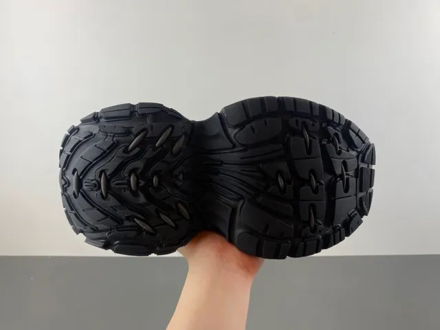 Balenciaga Black Monochrome Sculpted Sole Chunky Sneakers 9
