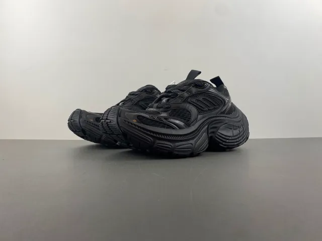 Balenciaga Black Monochrome Sculpted Sole Chunky Sneakers 10