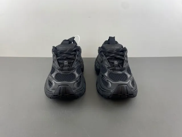 Balenciaga Black Monochrome Sculpted Sole Chunky Sneakers 11
