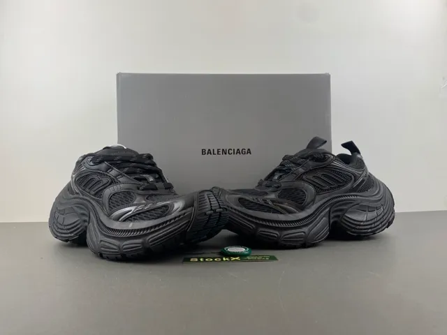 Balenciaga Black Monochrome Sculpted Sole Chunky Sneakers 13