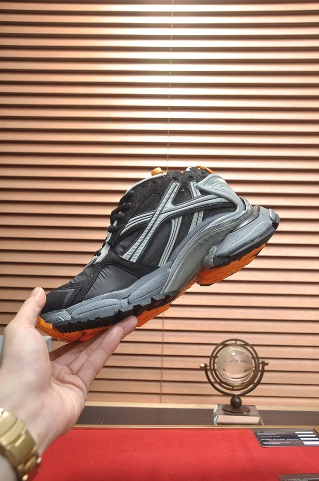 Balenciaga Chaussures Chunky Noires Oranges Oversized Volume Superposées Synthétiques 5