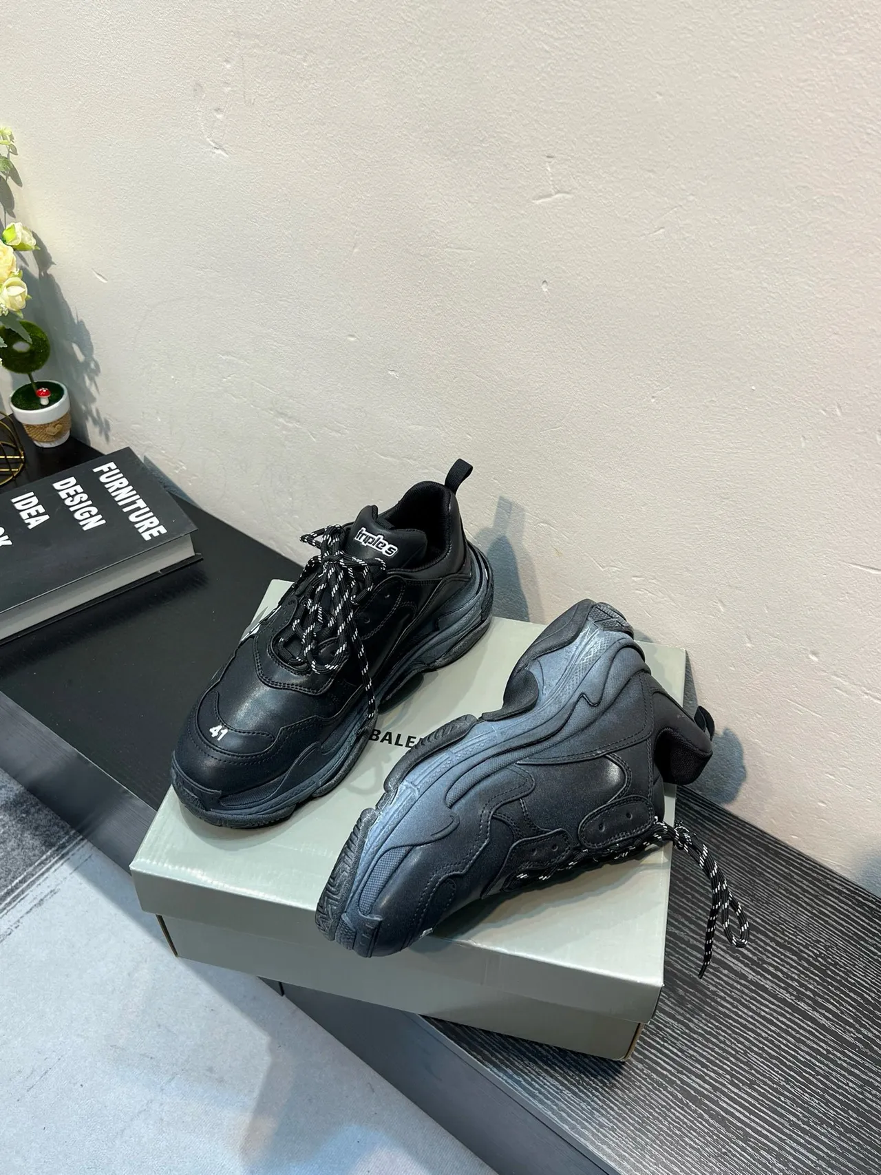 Balenciaga Black White Oversized Silhouette Deconstructed Layered Upper Chunky Sneakers 3