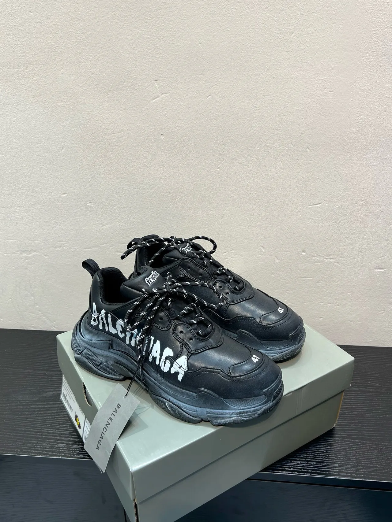 Balenciaga Black White Oversized Silhouette Deconstructed Layered Upper Chunky Sneakers 4