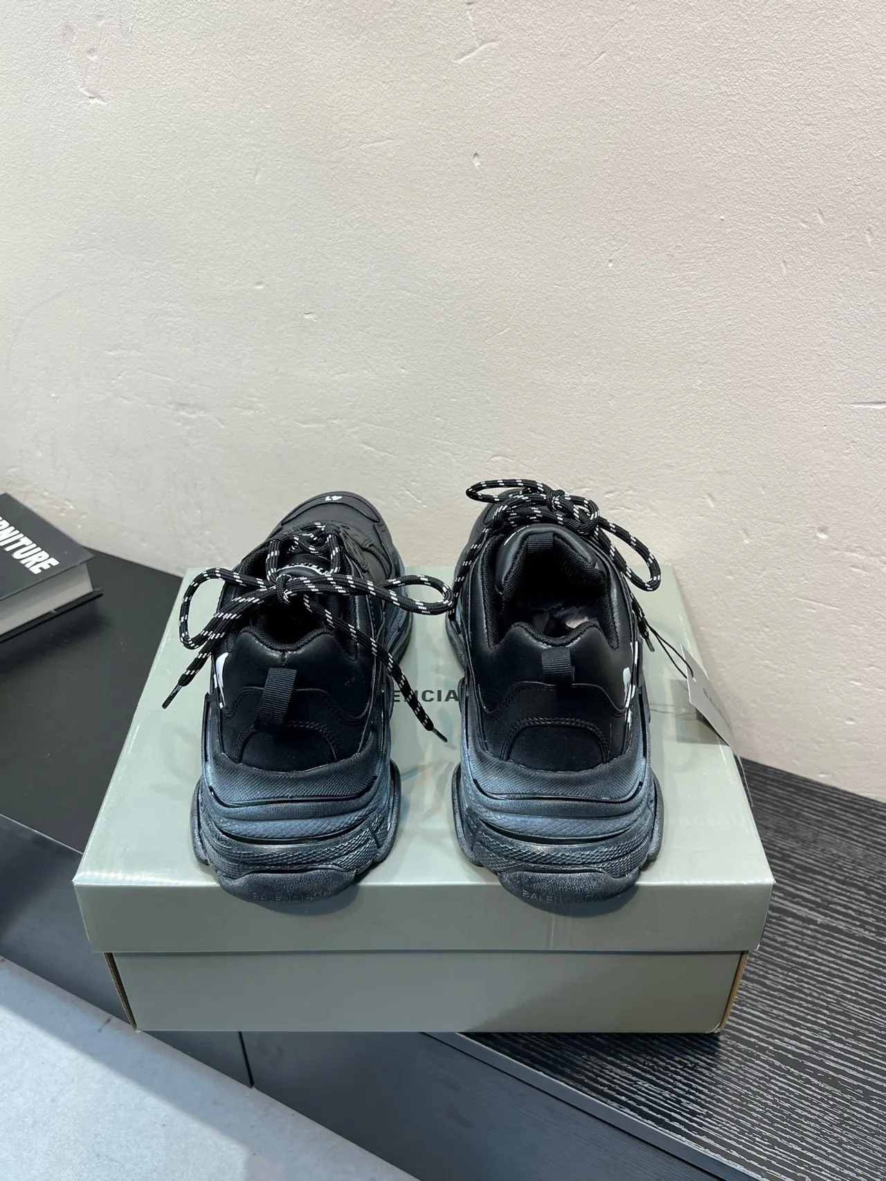 Balenciaga Black White Oversized Silhouette Deconstructed Layered Upper Chunky Sneakers 5