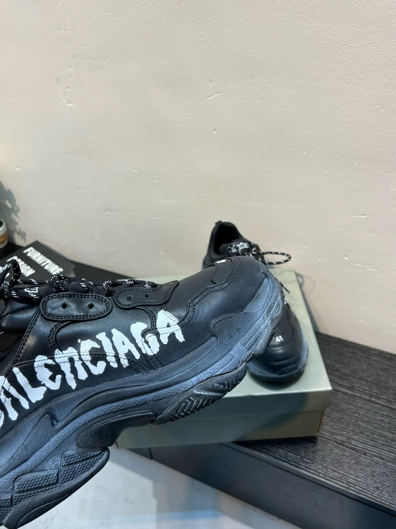 Balenciaga Black White Oversized Silhouette Deconstructed Layered Upper Chunky Sneakers 8