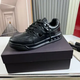 Balenciaga Defender All-Black Leather Lifestyle Sneakers