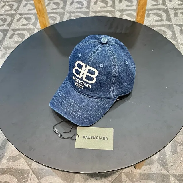 Balenciaga Denim BB Logo قبعة بيسبول 3