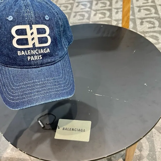 Balenciaga Denim BB Logo قبعة بيسبول 5