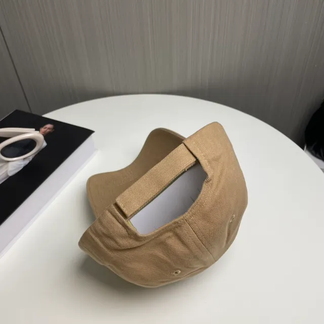 Balenciaga Logo Embroidered Khaki Baseball Cap 5
