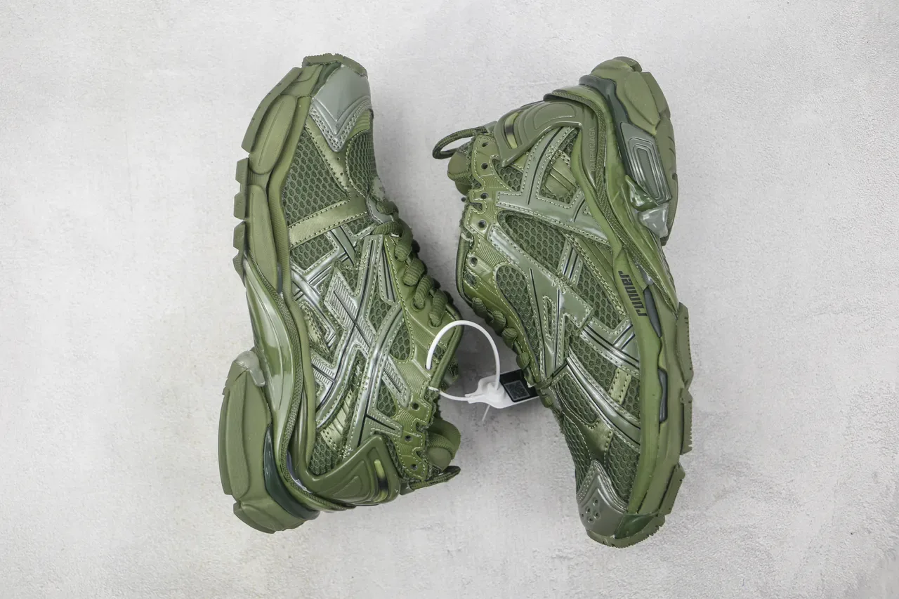 Balenciaga Runner Olive Green Chunky Sneakers 2