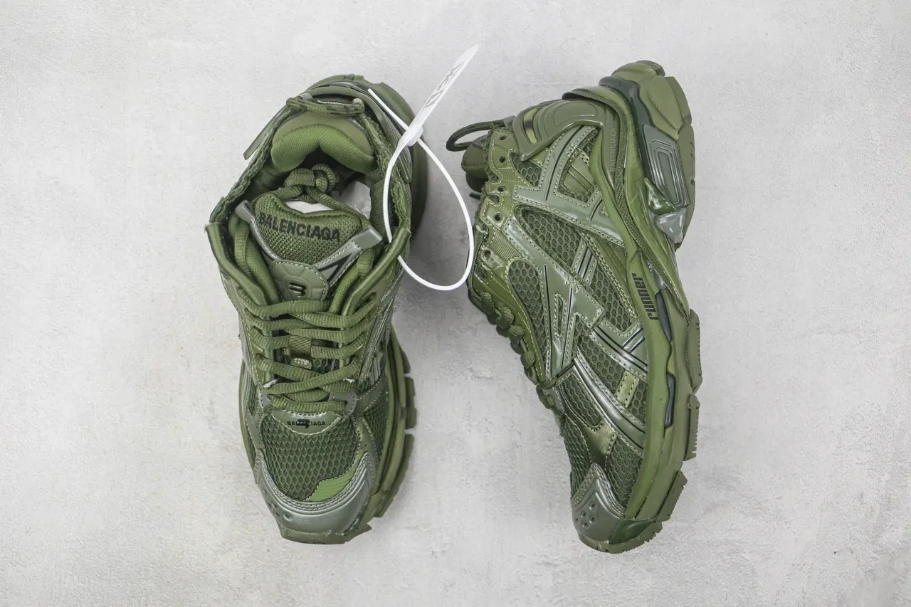 Balenciaga Runner Olive Green Chunky Sneakers 3