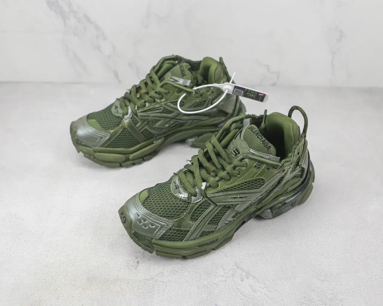Balenciaga Runner Olive Green Chunky Sneakers 4