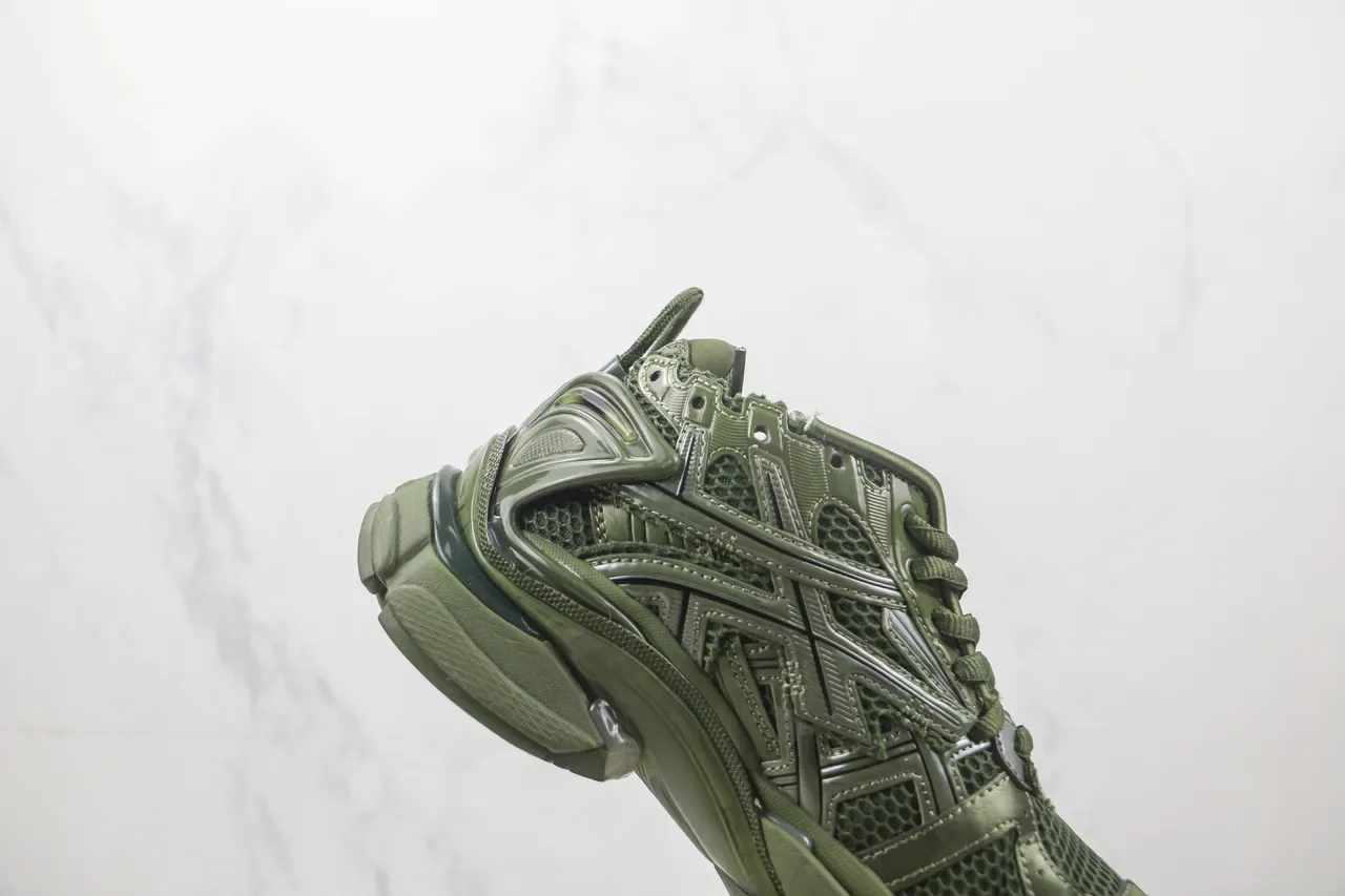 Balenciaga Runner Olive Green Chunky Sneakers 5