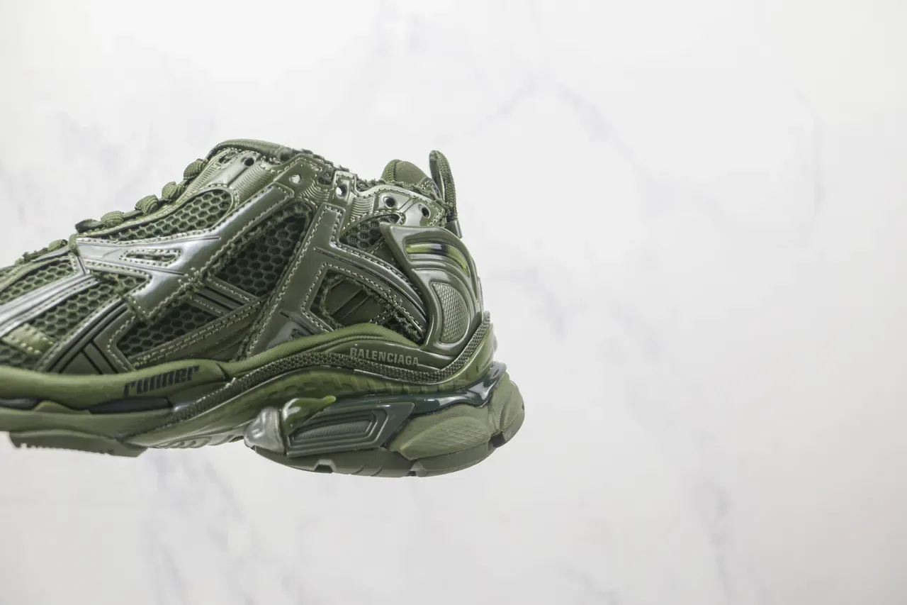 Balenciaga Runner Olive Green Chunky Sneakers 7