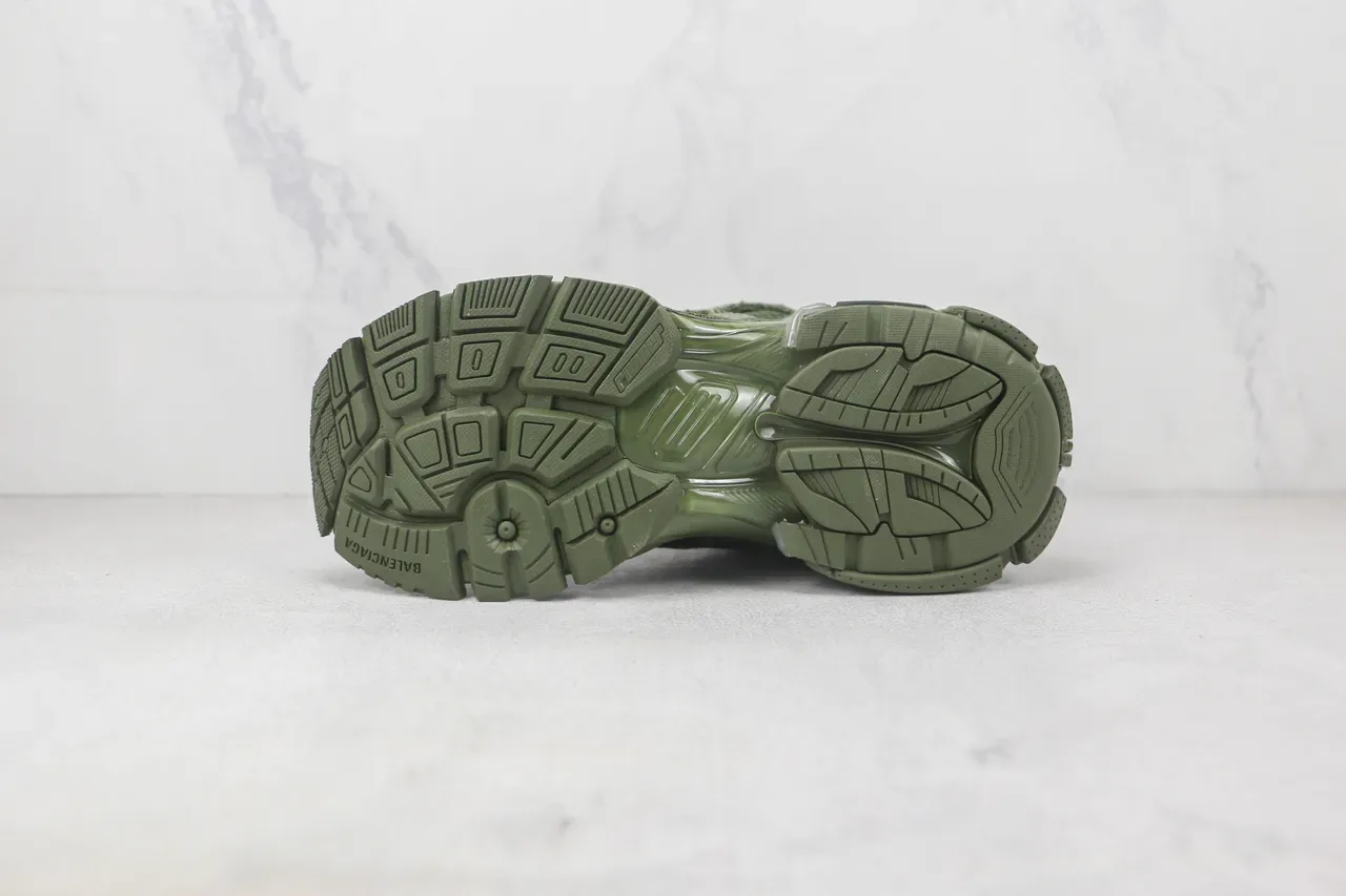 Balenciaga Runner Olive Green Chunky Sneakers 8