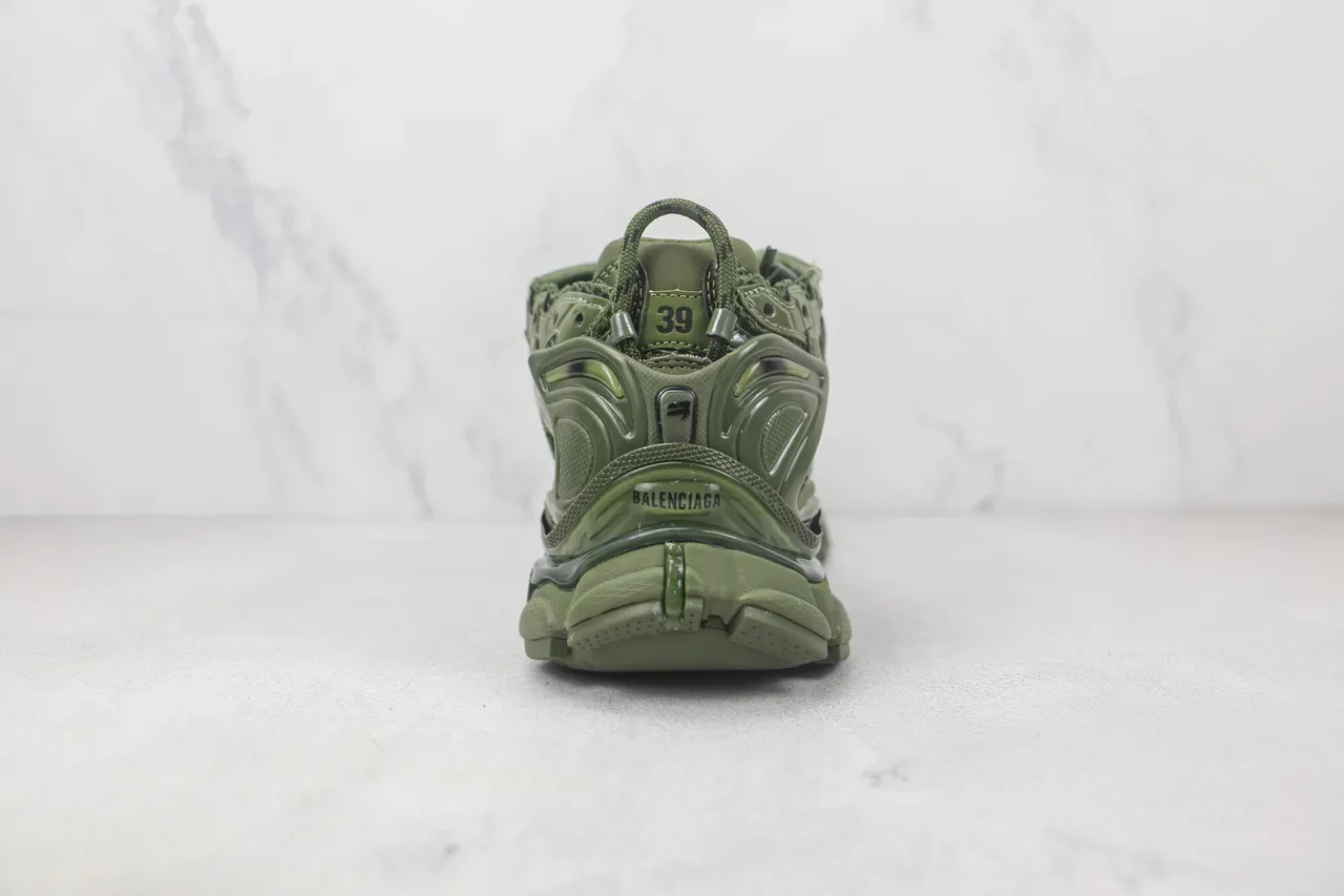 Balenciaga Runner Olive Green Chunky Sneakers 9