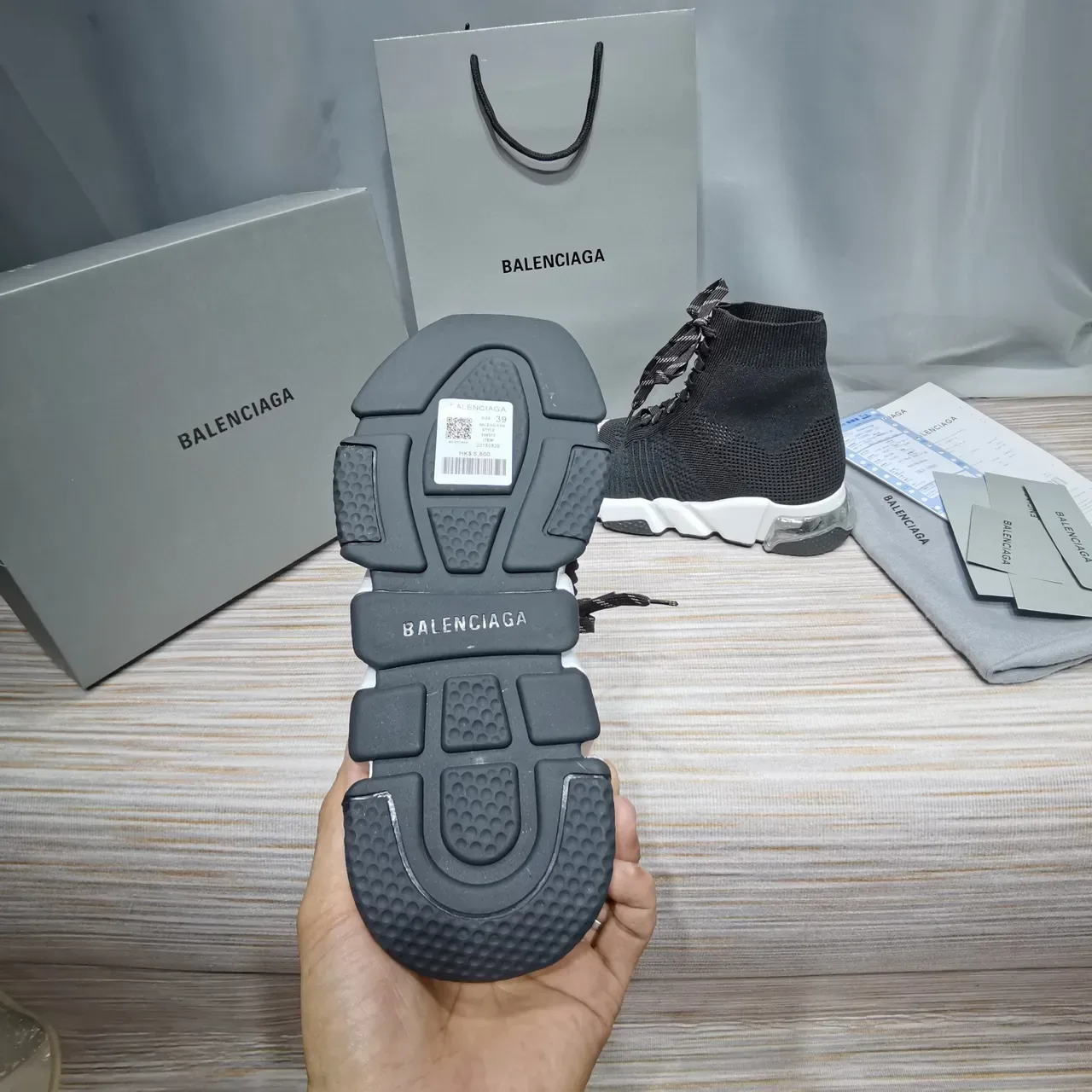 Balenciaga Speed Trainer أحذية رياضية أسود وأبيض لنمط الحياة 2