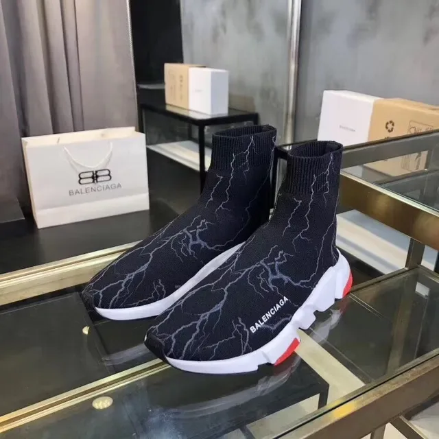 Balenciaga Speed Trainer أحذية أسود صاعقة لايف ستايل 3