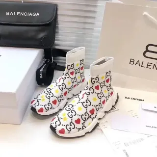 Balenciaga Speed Trainer GG Heart Star Print Lifestyle Sneakers