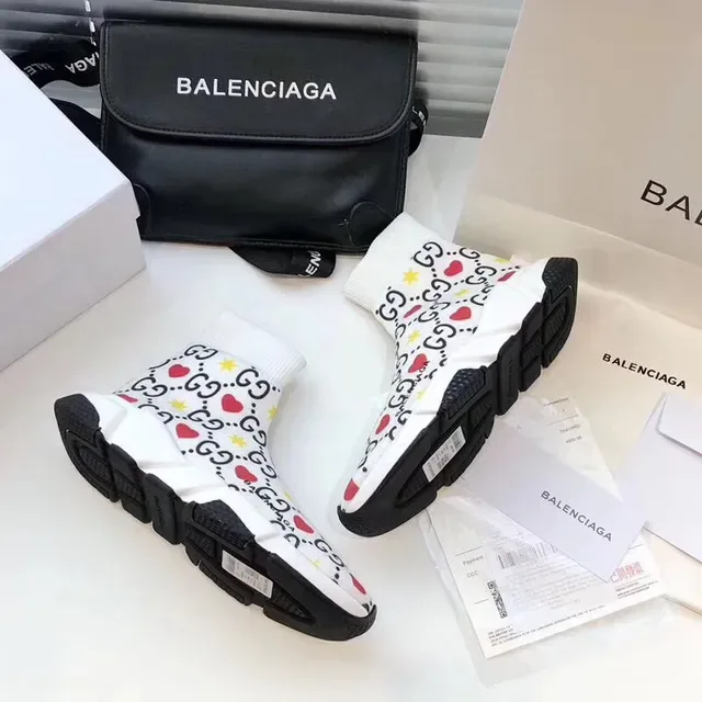 Balenciaga Speed Trainer GG Heart Star Print حذاء رياضي أسلوب الحياة 2
