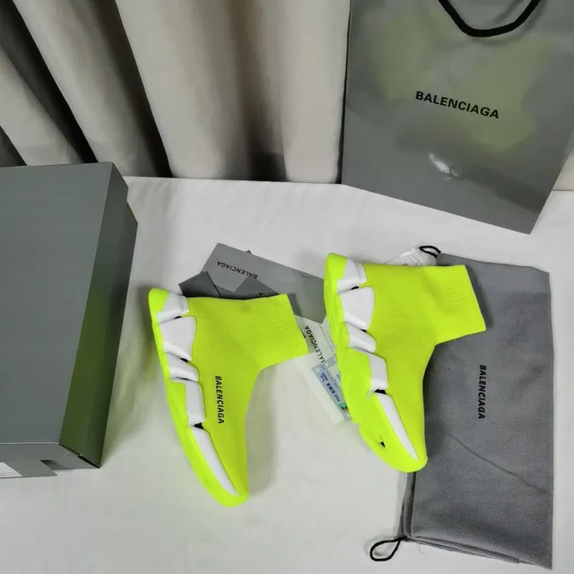 Balenciaga Speed Trainer Neon Lime জীবনধারা স্নিকার 4
