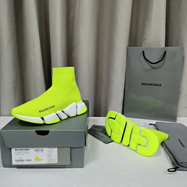 Balenciaga Speed Trainer Neon Lime জীবনধারা স্নিকার 8