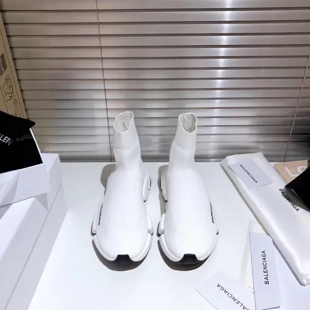 Balenciaga Speed Trainer সাদা এবং কালো লাইফস্টাইল স্নিকার 5