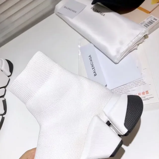 Balenciaga Speed Trainer সাদা এবং কালো লাইফস্টাইল স্নিকার 6