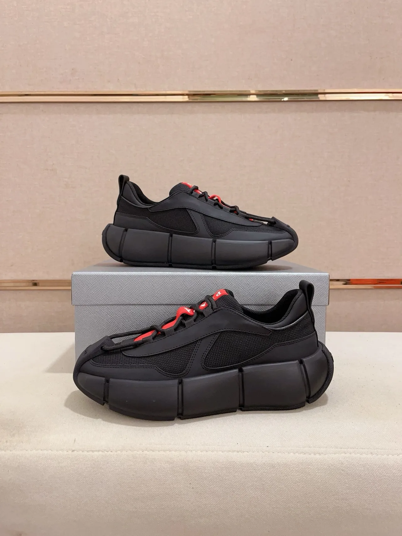 Balenciaga Track Black Red Sculpted Segmented Sole Mesh And Synthetic Upper Chunky Sneakers 7