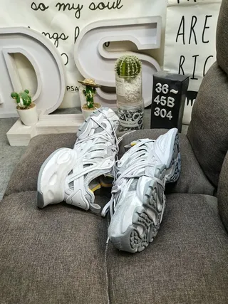 Balenciaga Track Gris Jaune Semelle Grande Sangle Cage Superposition Baskets Épaisses 6