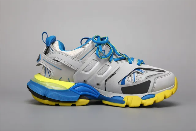 Balenciaga Track 灰蓝黄厚底运动鞋 8
