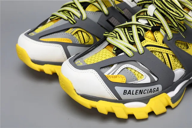 Balenciaga Track Sneaker White Grey Yellow Chunky Sneakers 4