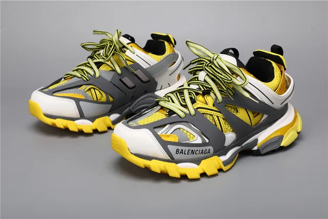 Balenciaga Track Sneaker White Grey Yellow Chunky Sneakers 5