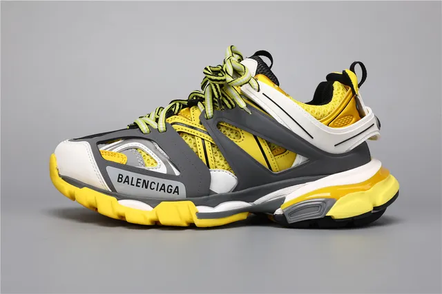 Balenciaga Track Sneaker White Grey Yellow Chunky Sneakers 9