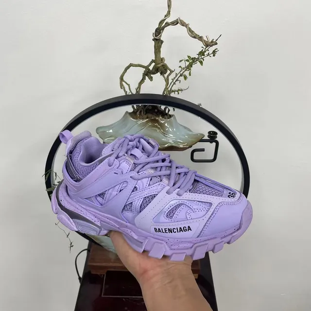 Balenciaga Track Trainer Lavender Speckled Chunky Sneakers 7