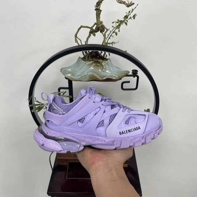 Balenciaga Track Trainer Lavender Speckled Chunky Sneakers 8