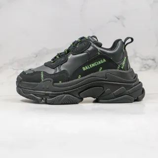 Balenciaga Triple S Suela Negra Verde Superior Multicapa Zapatillas Chunky