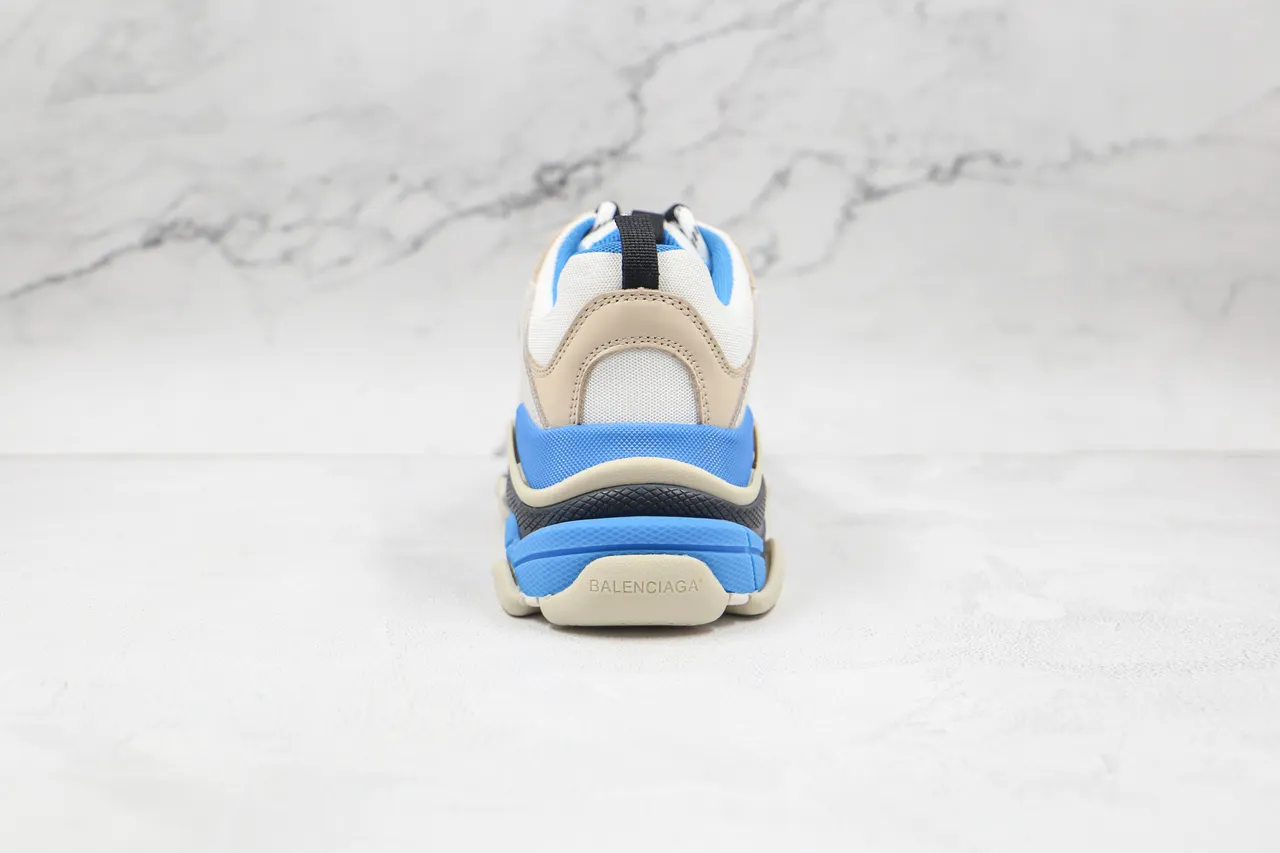 Balenciaga Triple S Blue and Beige Chunky Sneakers 2