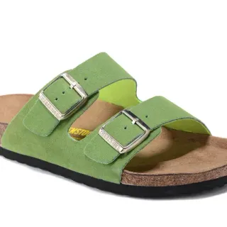 Birkenstock Arizona नींबू हरा सुड केजुअल सैंडल
