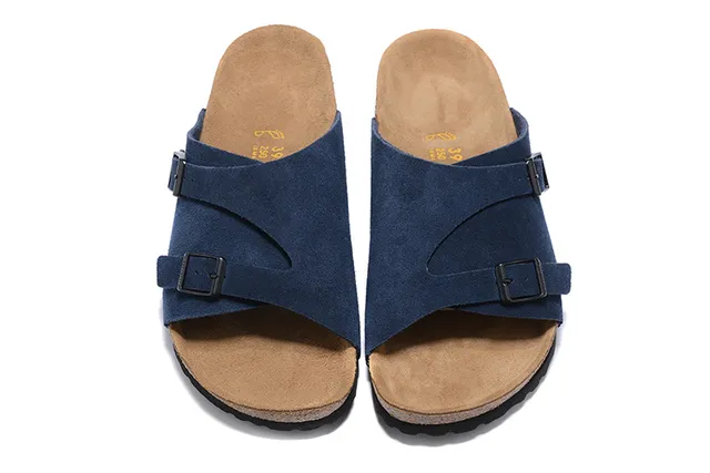 Birkenstock Arizona Navy Suede দুই স্ট্র্যাপ বাকেল স্লিপার 3