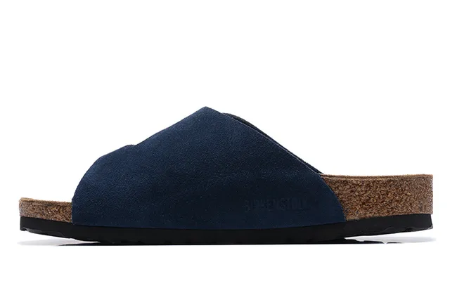 Birkenstock Arizona Navy Suede দুই স্ট্র্যাপ বাকেল স্লিপার 4