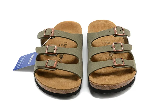 Birkenstock Arizona 橄榄绿麂皮休闲凉鞋 3