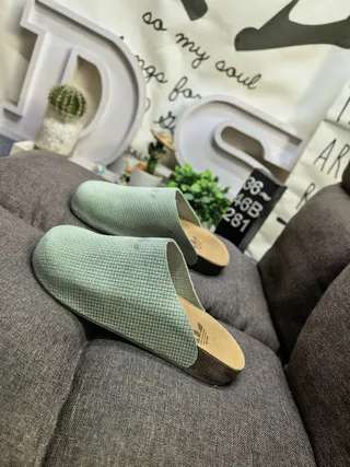 Birkenstock Boston Woven মিন্ট সবুজ চপ্পল 7